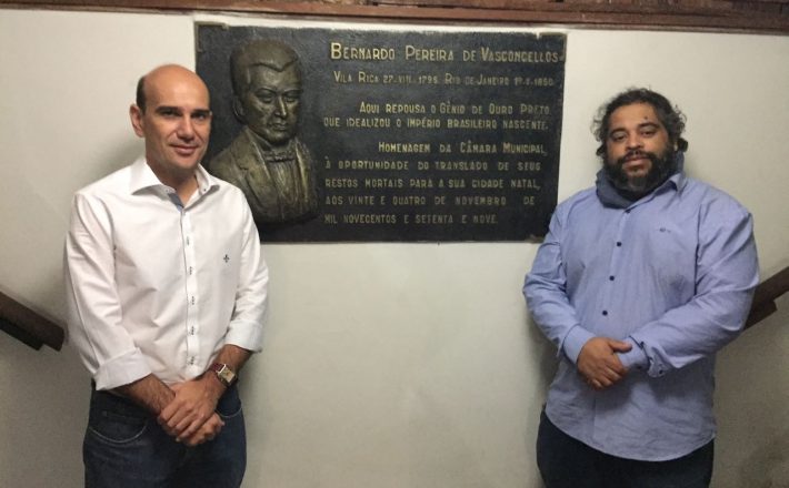 Presidente da Câmara de Araxá visita Câmara Municipal de Ouro Preto