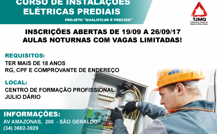 Cursos: Instalações Elétricas Prediais e Construção Civil – Centro Julio Dário