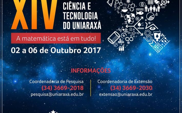 UNIARAXÁ promove XIV Semana de Ciência e Tecnologia de 02 a 06 de outubro