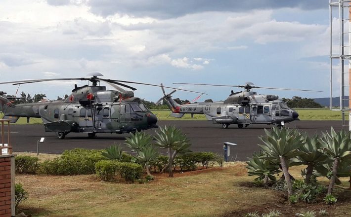 Helicópteros da Força Aérea Brasileira e da Marinha já estão em solo araxaense