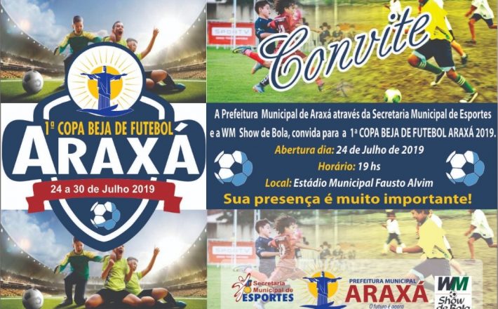 Em parceria com a WM Show de Bola, Prefeitura traz 1ª Copa Beja de Futebol Araxá