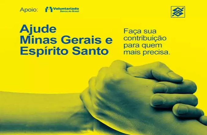 Banco do Brasil abre conta para doações a atingidos pela chuva em MG