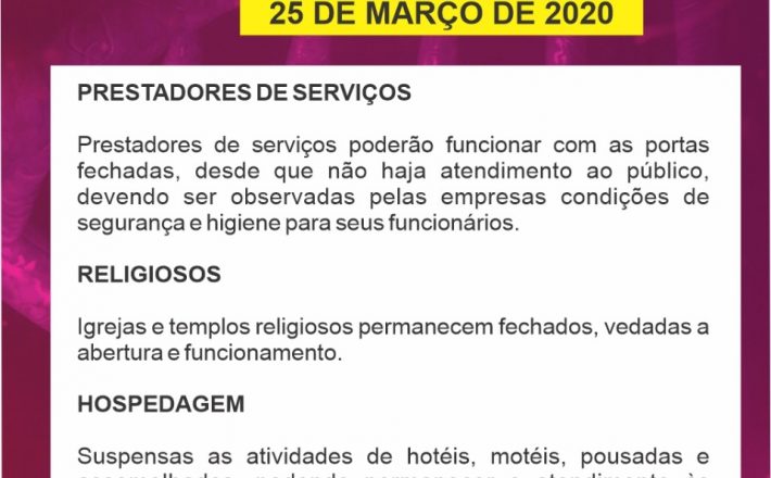 Comitê COVID-19/Araxá mantém igrejas fechadas