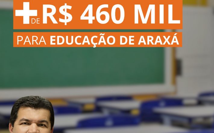 Deputado Bosco destina mais de R$ 460 mil para as escolas de Araxá