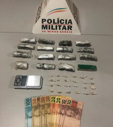 Polícia Militar prende/apreende autores por tráfico de drogas em Perdizes/MG