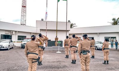 37º BPM realiza solenidade em comemoração ao Dia da Bandeira Nacional