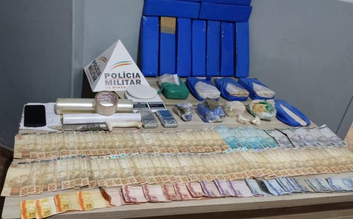 Polícia Militar prende suspeito de tráfico de drogas e apreende mais de 15 kg de drogas em Araxá