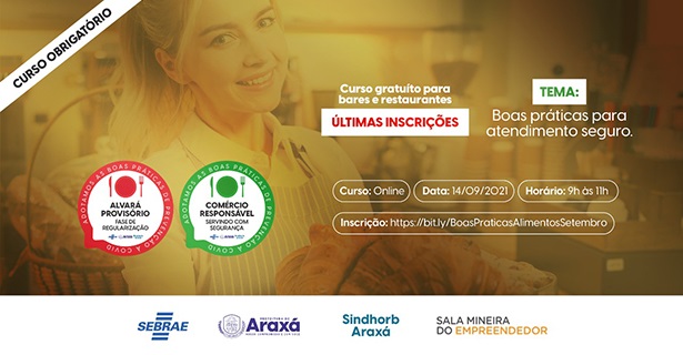 Araxá realiza mais um curso gratuito para certificação de bares e restaurantes 