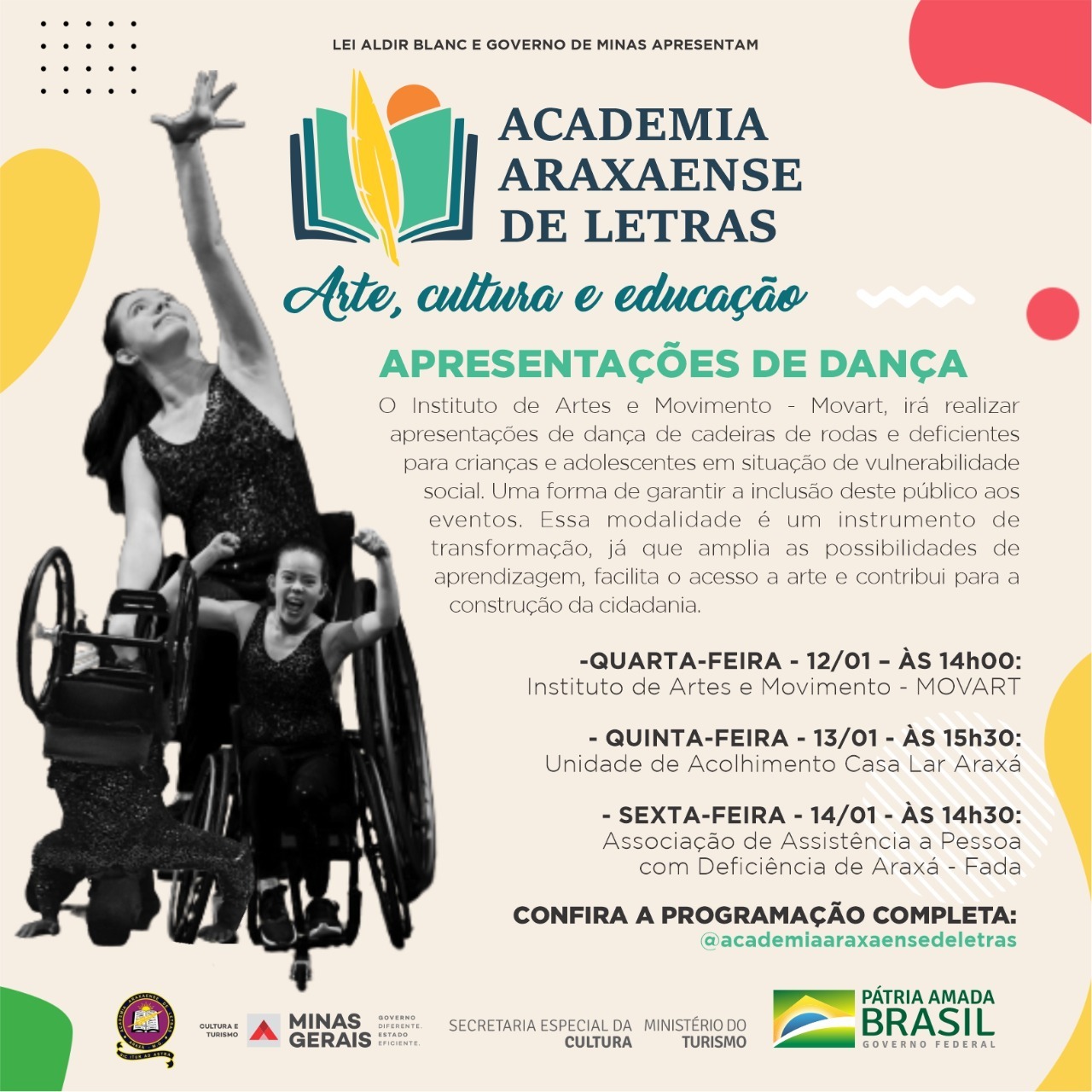 Academia Araxaense de Letras retoma atividades culturais pela Lei Aldir Blanc esta semana