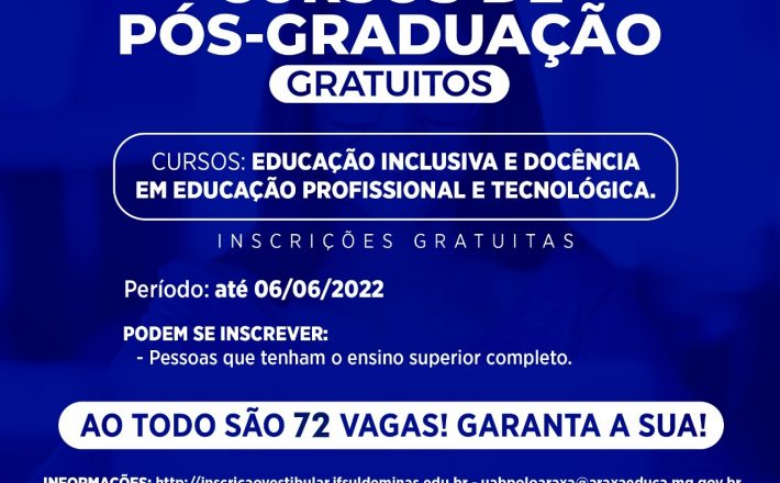 UAB em Araxá oferta cursos de pós-graduação