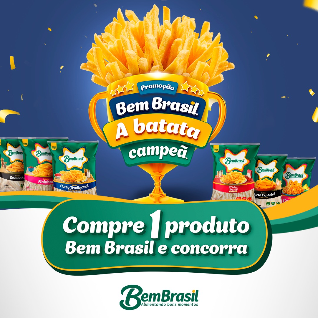 Promoção “Bem Brasil. A batata campeã” distribui dezenas de prêmios, até dezembro