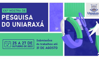 XXI Mostra de pesquisa do Uniaraxá 2022 estão com as inscrições abertas