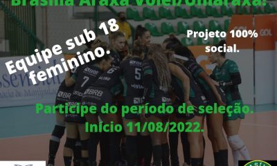 Brasília Vôlei/ Uniaraxá inicia processo seletivo para a categoria sub-18 feminina nesta quinta