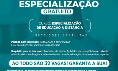 Polo UAB Araxá oferta curso de especialização gratuita em Educação a Distância