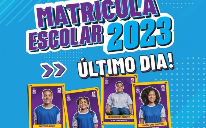 Prazo para inscritos no cadastro escolar de 2023 realizarem a matrícula termina nesta quarta-feira (18/1)