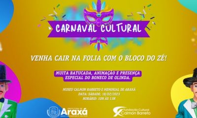 Fundação Cultural Calmon Barreto promove o Carnaval Cultural neste sábado
