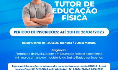 Polo UAB Araxá está com processo seletivo aberto para vaga de tutor em Educação Física
