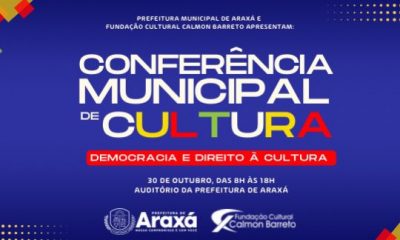 Araxá realiza a Conferência Municipal de Cultura na próxima segunda (30)