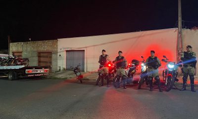 Polícia Militar realiza apreensões de motocicletas