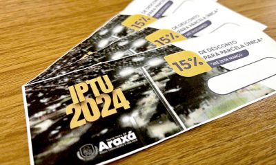 Prefeitura de Araxá concede desconto de 15% no pagamento à vista do IPTU 2024; guias já estão disponíveis no site oficial