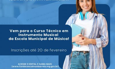 Escola Municipal de Música abre vagas para Curso Técnico em Instrumento Musical